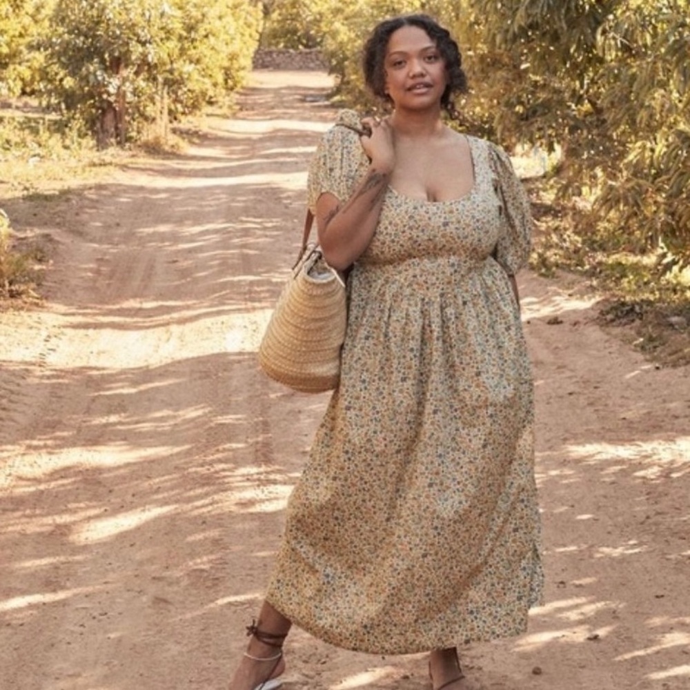 Doen x Liberty Abrielle Dress Sunshine Poppy Bell